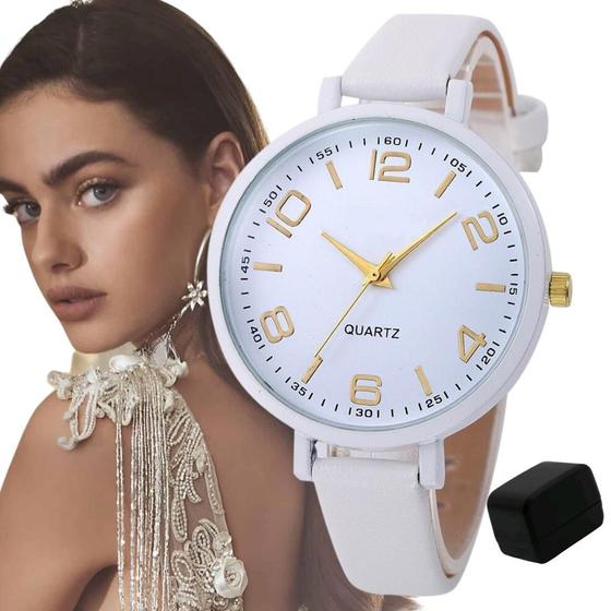 Relógio Feminino Original Barato Luxo Branco + Caixa é boa?