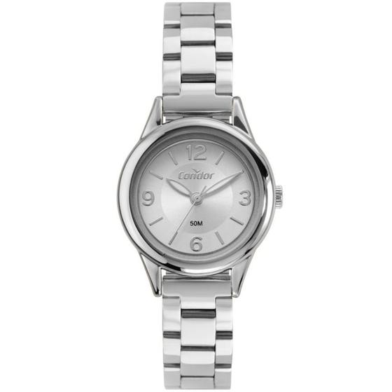 Imagem de Relógio Feminino Prata Pequeno Condor Mini Pulseira Estreita de Metal Aço Inoxidável COPC21AEDB/7K