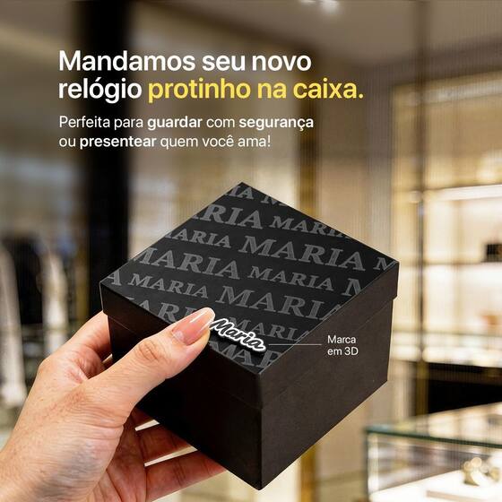 Relógio Feminino Qualidade Premium Banhado Ouro Moda Orizom Maria Dourado Caixa Premium