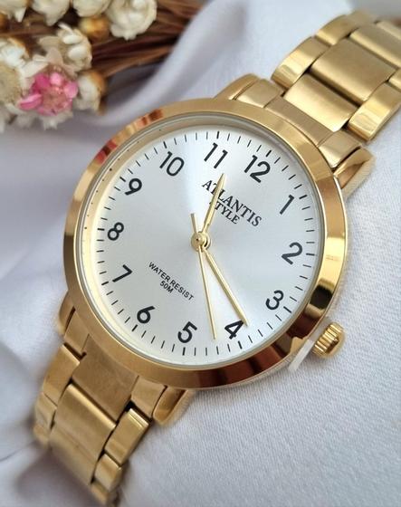 Imagem de Relogio Feminino Style Dourado Atlantis B3520