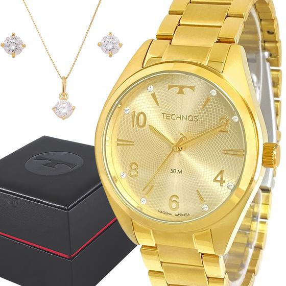 Imagem de Relógio Feminino Technos Dourado Prova Dágua Top Original