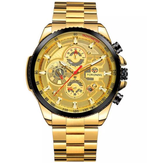 Imagem de Relógio Forsining 428 Masculino Automatico Analogico Dourado