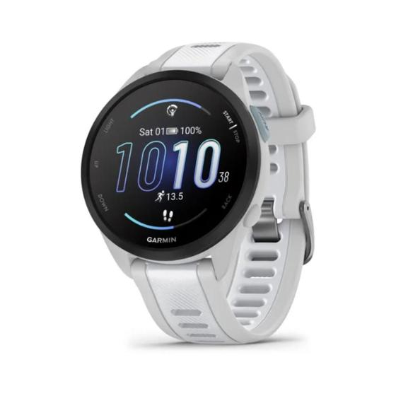 Imagem de Relógio Garmin Forerunner 165 Cinza e Branco WW com Monitor Cardíaco de Pulso e GPS