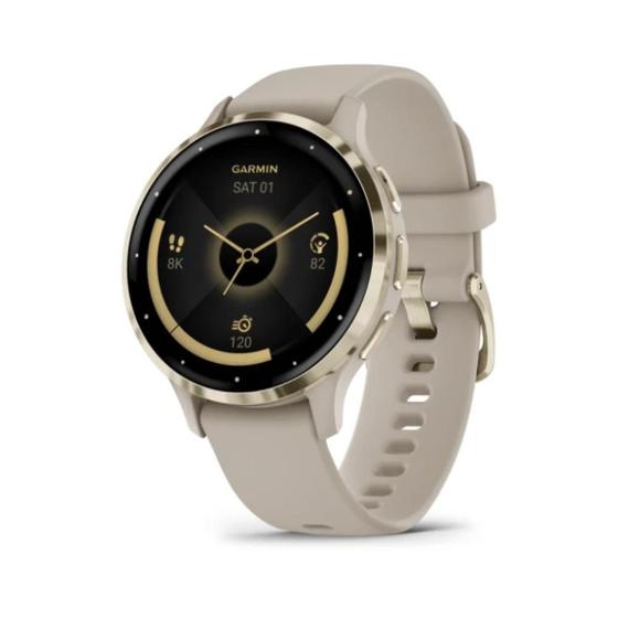 Relógio Garmin Venu 3S Cinza com dourado Menor preço em Relógio Garmin Venu 3S Cinza com dourado