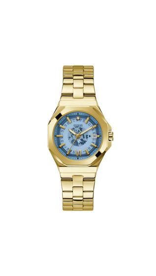 Imagem de Relógio GUESS Feminino 34mm - Pulseira Dourada e Mostrador Turquesa