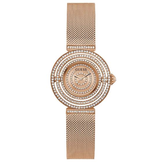 Imagem de Relógio GUESS Ladies 36 mm em tom de ouro rosa com pulseira de malha