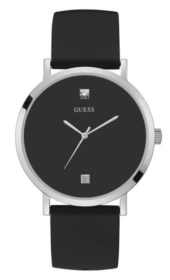 Imagem de Relógio GUESS para homens, estojo de 44 mm, pulseira preta, mostrador preto