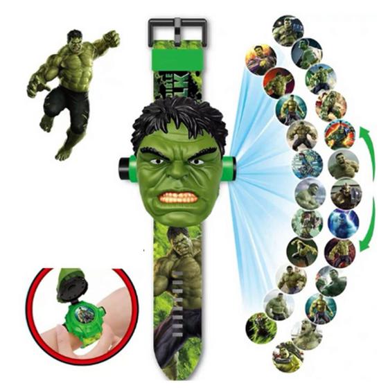 Imagem de Relógio Infantil Hulk 3D com Projetor de 24 Imagens