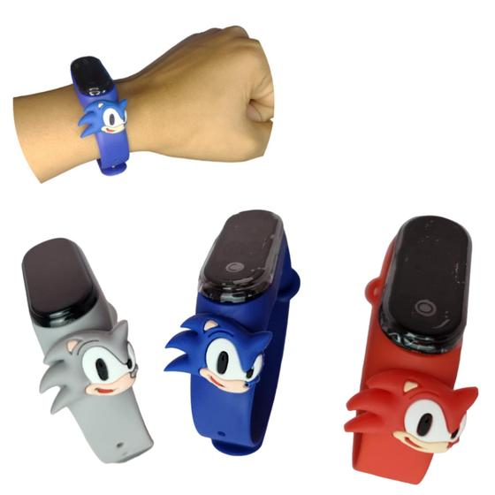 Imagem de Relógio Infantil Menino Sonic Digital a prova de água masculino para crianças atacado led Novo