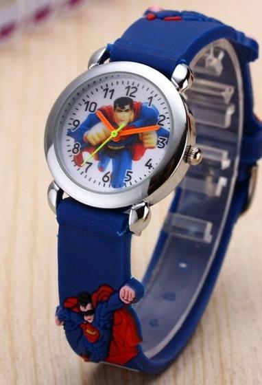 Imagem de Relógio Infantil para Crianças Analógico Silicone 3D Super Heróis Personagens Quartzo Batman Frozen Miney Homem Aranha