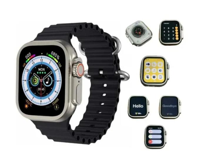 Imagem de Relógio Inteligente Digital GS8 ULTRA Smartwatch Calculadora Cardíaca Monitoramento Da Frequência -