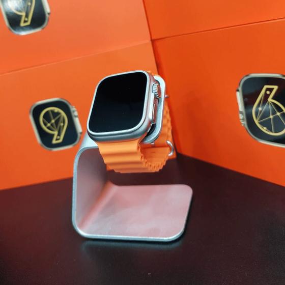 Relógio Inteligente Digital Smartwatch Ws Ultra Laranja Max Tela 2.0