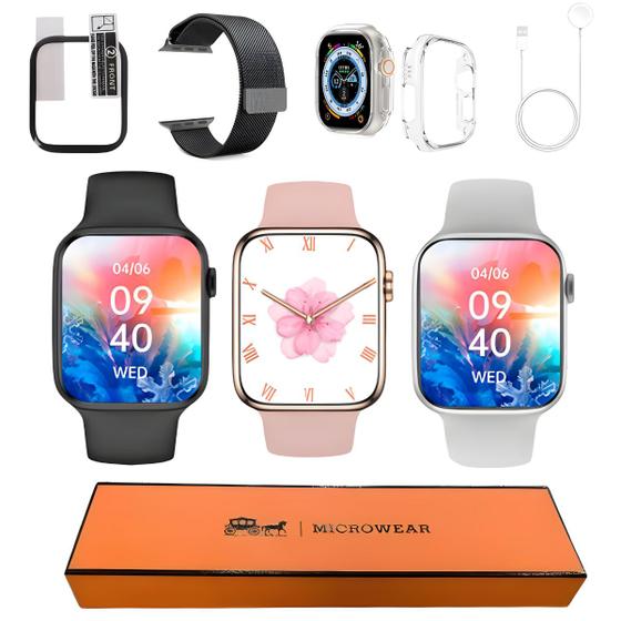 Imagem de Relogio Inteligente Mini 41mm Serie 9 Android iOS Smart Watch W59 Pro Faz Ligaçoes Microwear C/Nf