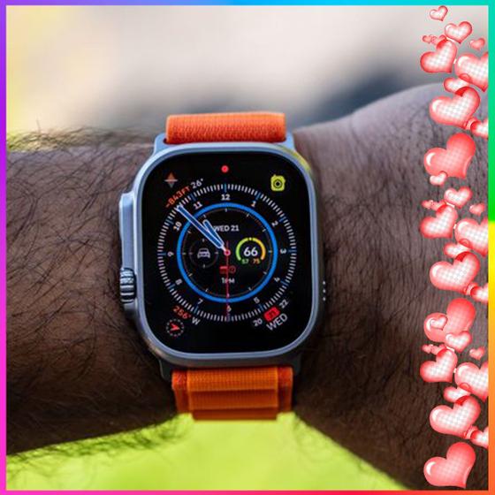 Imagem de Relógio Inteligente para Casais Apaixonados Smartwatch Ultra 9 Z Pro Bluetooth Android/IOS