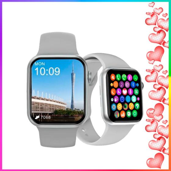 Imagem de Relógio inteligente Para Namorado smartwatch Preto W Pro troca pulseira ligações android e IOS