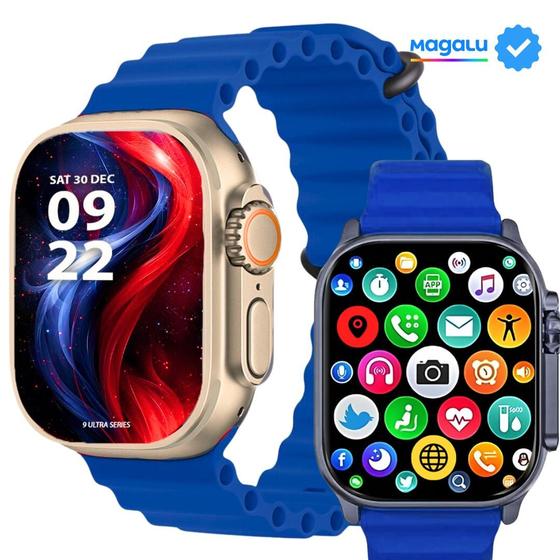 Imagem de Relógio Inteligente S9 Ultra 2024  Smartwatch com NFC, Monitoramento de Saúde, GPS, Android e iOS  Masculino e Feminino