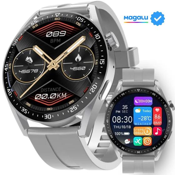 Relógio inteligente Smartwatch Amax 3 Pro 2024 lançamento iPsled NFC GPS Alta definição Elegância + 2 Pulseiras é boa?