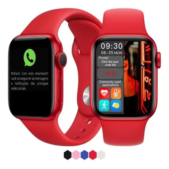 Imagem de Relógio inteligente smartwatch s8 troca pulseira ligações  android e ios