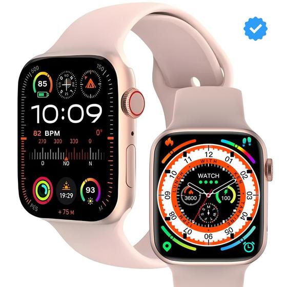 Imagem de Relógio inteligente Smartwatch Serie 9 Pro tela 2.2'' infinita modos esportivos e aferimentos e saúde Masculino e Feminino 47mm - HiWatch PRO