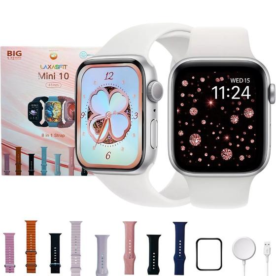 Relógio Inteligente Smartwatch W10 Mini 41mm Amoled Bluetooth C/ 8 Pulseiras - 01Smart Imagem de Relógio Inteligente Smartwatch W10 Mini 41mm Amoled Bluetooth C/ 8 Pulseiras