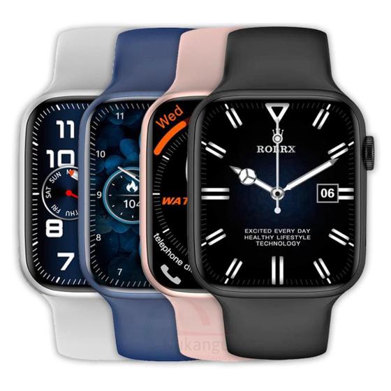 Imagem de Relogio Inteligente Smartwatch W28 Pro Série 8 Rosa Feminino Induçao 45mm Original