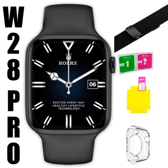 Relógio inteligente SmartWatch W28 Pro Serie 8 Tela Always On Display