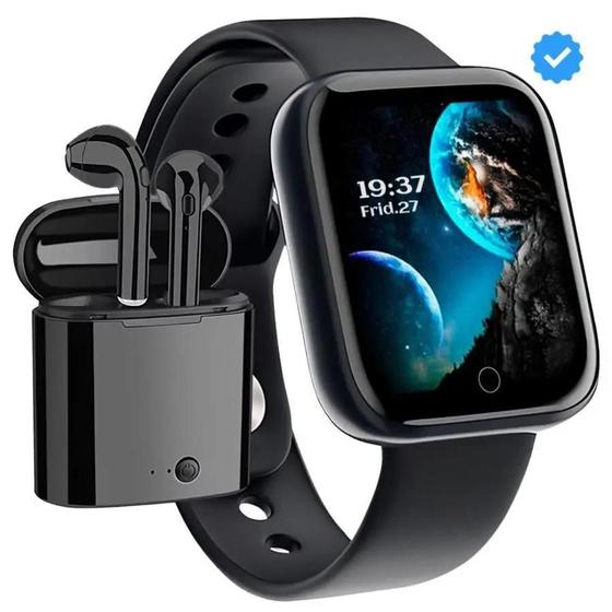 Imagem de Relógio inteligente Smartwatch Y8 + Fone Bluetooth android e iOs 