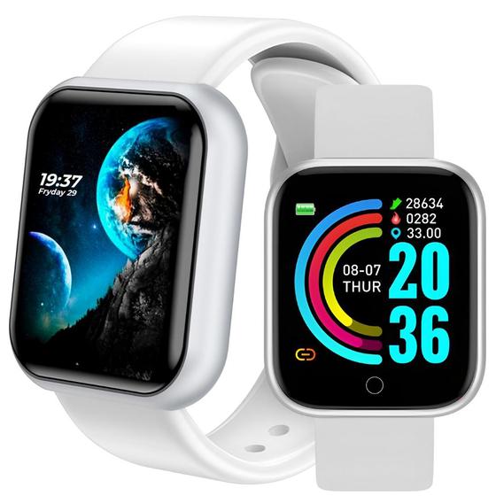 Imagem de Relógio inteligente Smartwatch Y8 inclui fotos de fundo, monitor esportivo, Resistente à Água IP67