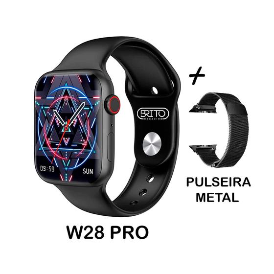 Imagem de Relogio Inteligente W28 Pro Lançamento 2023 Serie 8 + Pulseira Milanese