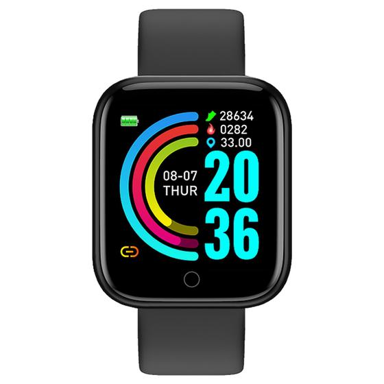 Imagem de Relógio Inteligente Y68 Monitoramento de Saúde, SMS, ligações Compativel com iphone e android