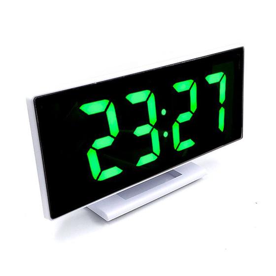 Imagem de Relogio LED Digital Espelhado de Mesa Alarme Despertador Temperatura USB
