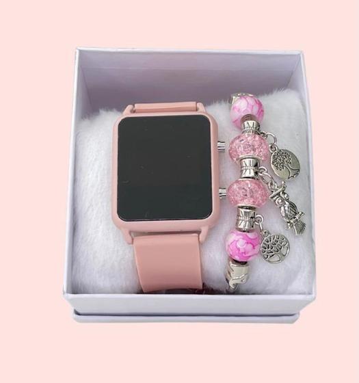 Imagem de Relogio Led digital feminino Conjunto com Pulseira