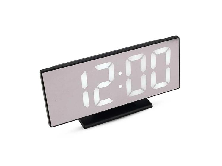 Imagem de Relógio Led Espelhado Com Despertador de Mesa USB Mostra Data e Temperatura Decoração para Casa Escritório