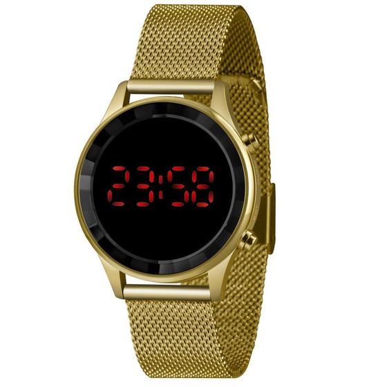 Imagem de Relógio LINCE DIGITAL LDG4647L PXKX Dourado com Pulseira estilo esteira