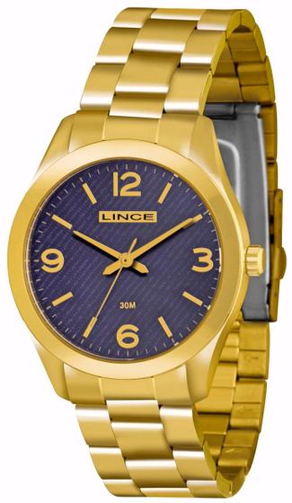 Imagem de Relógio Lince Feminino Dourado WR 30 metros Lrg4249l