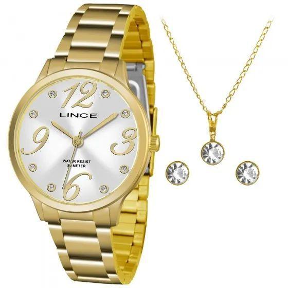 Relógio Lince Feminino Lrgh074l Ku44s2kx Dourado + Semijóia Menor preço em Relógio Lince Feminino Lrgh074l Ku44s2kx Dourado + Semijóia