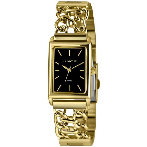 Imagem de Relógio Lince Feminino Ref: Lqg4798l23 P1kx Retangular Bracelete Dourado