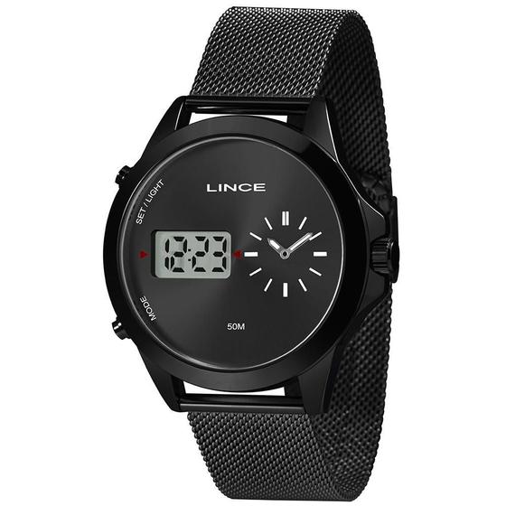 Imagem de Relógio Lince Masculino Preto Digital Analogico Man4722L