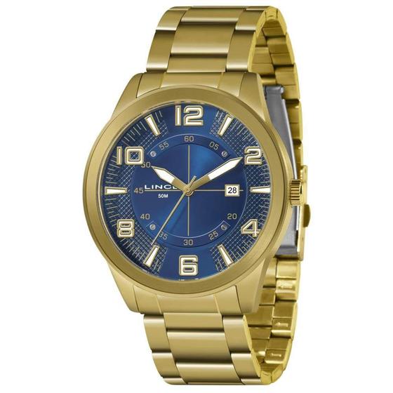 Imagem de Relógio Lince Masculino Ref: Mrg4695l D2kx Casual Dourado