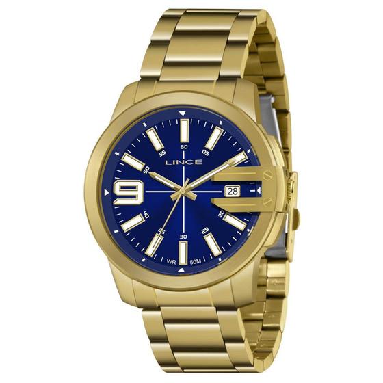 Imagem de Relógio Lince Masculino Ref: Mrg4708l D2kx Casual Dourado