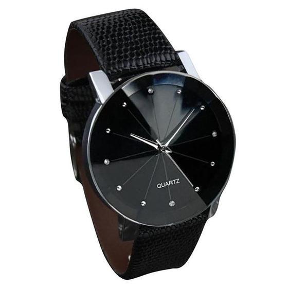 Imagem de Relogio Luxo Masculino Casual Pulseira de Couro Sport Preto