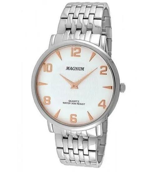 Relógio Magnum Ma21893q Pulseira Metal Prata Super Fino Menor preço em Relógio Magnum Ma21893q Pulseira Metal Prata Super Fino