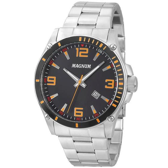 Imagem de Relógio Magnum Ma34638j Analógico Prateado 47mm