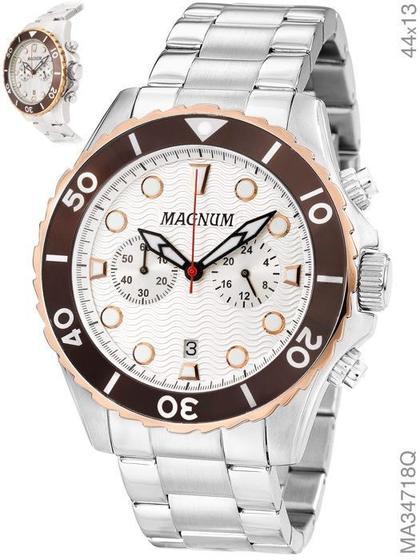 Imagem de Relógio Magnum Masculino Sports MA34718Q  Chronograph Prata