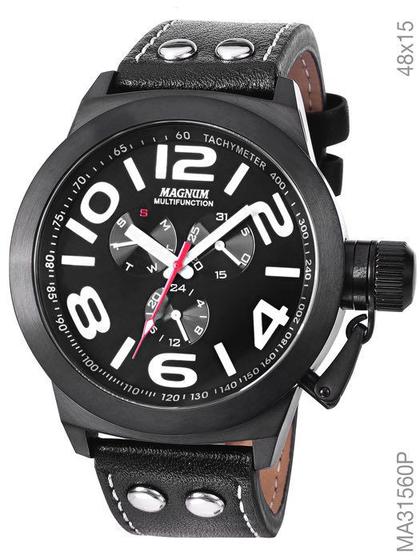 Imagem de Relógio Magnum Sports Masculino MA31560P Pulseira de Couro