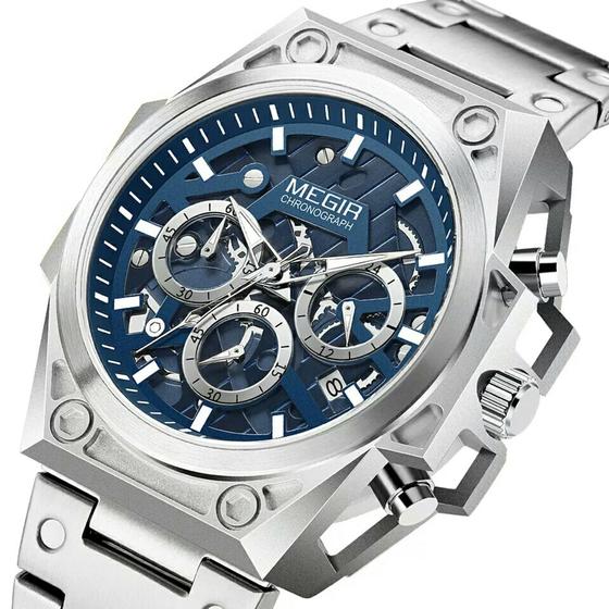 Relogio masculino analogico casual cronografo Calendario MEGIR 2087G Menor preço em Relogio masculino analogico casual cronografo Calendario MEGIR 2087G