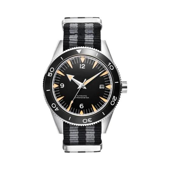 Imagem de Relógio Masculino Automático Luminoso À Prova D'água De 41 Mm Com Pulseira De Nylon De Vidro Safira
