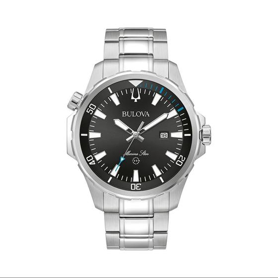 Imagem de Relógio Masculino Bulova Marine Star Automático Prata 96B382