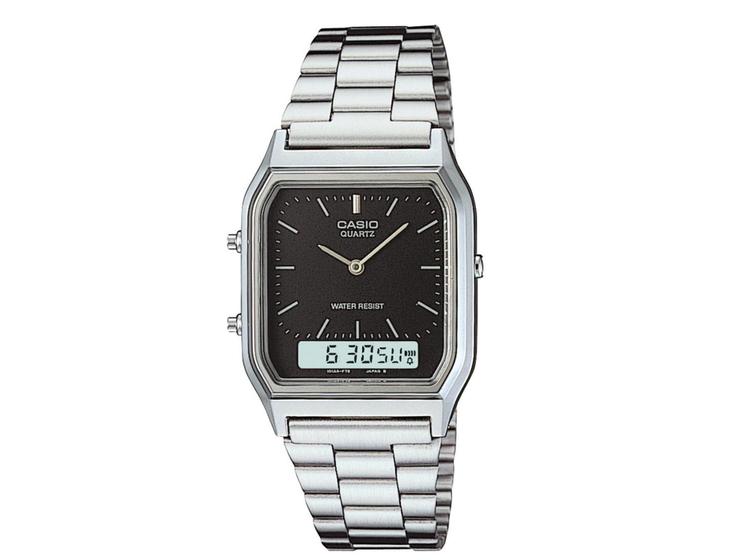 Relógio Masculino Casio Anadigi - Resistente à Água Cronômetro AQ-230A-1DMQ Menor preço em Relógio Masculino Casio Anadigi - Resistente à Água Cronômetro AQ-230A-1DMQ