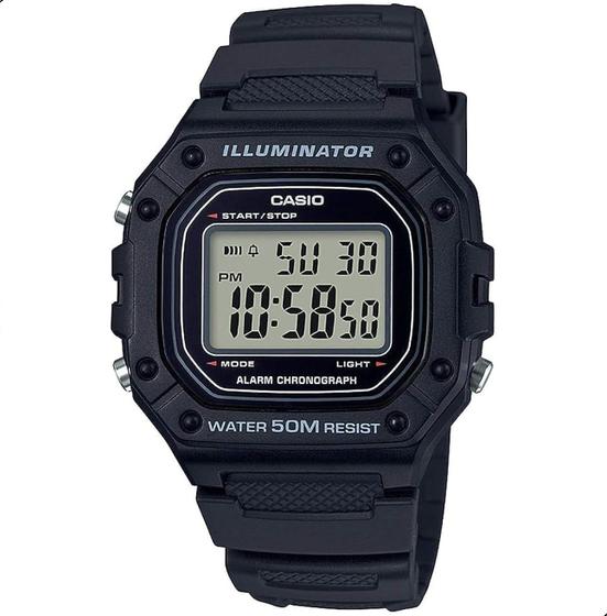 Imagem de Relógio Masculino Casio Digital Preto W-218H-1AVDF